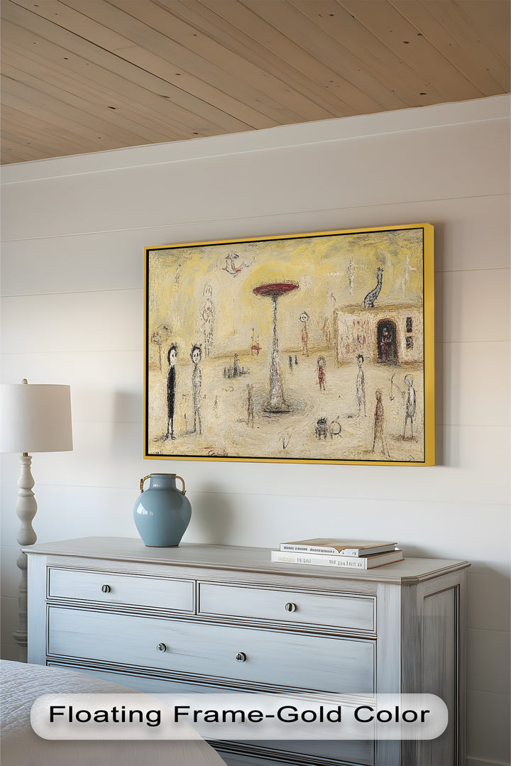 Whispers of the Playground – Dreamlike Surrealist Oil Painting