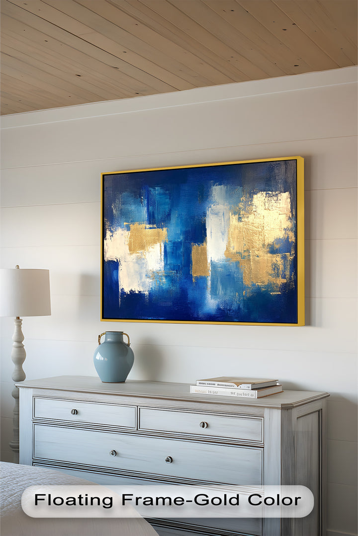 Blue Harmony Abstract – Modernes Ölgemälde