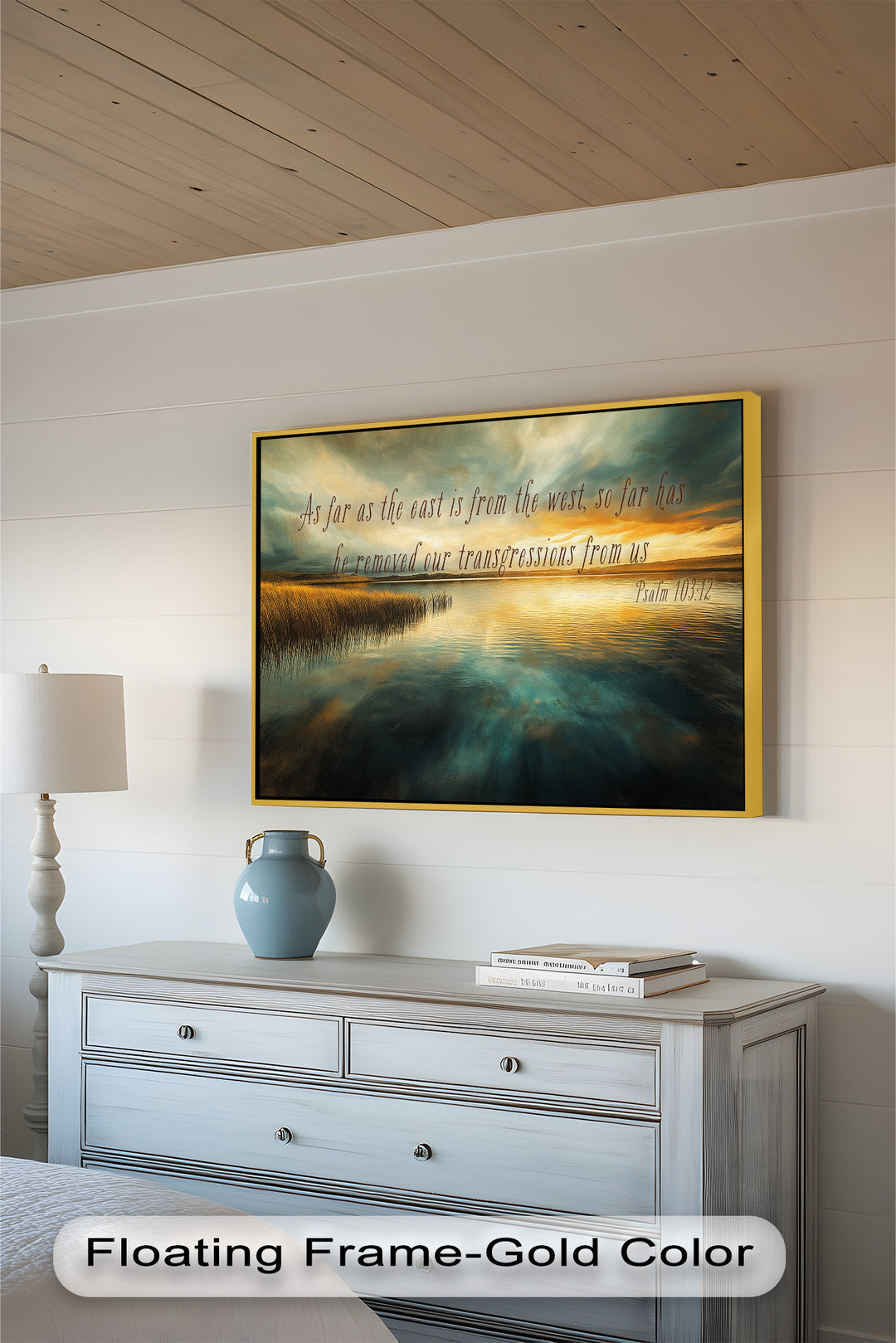 Heavenly seascape with Jesus – faith and tranquility.
