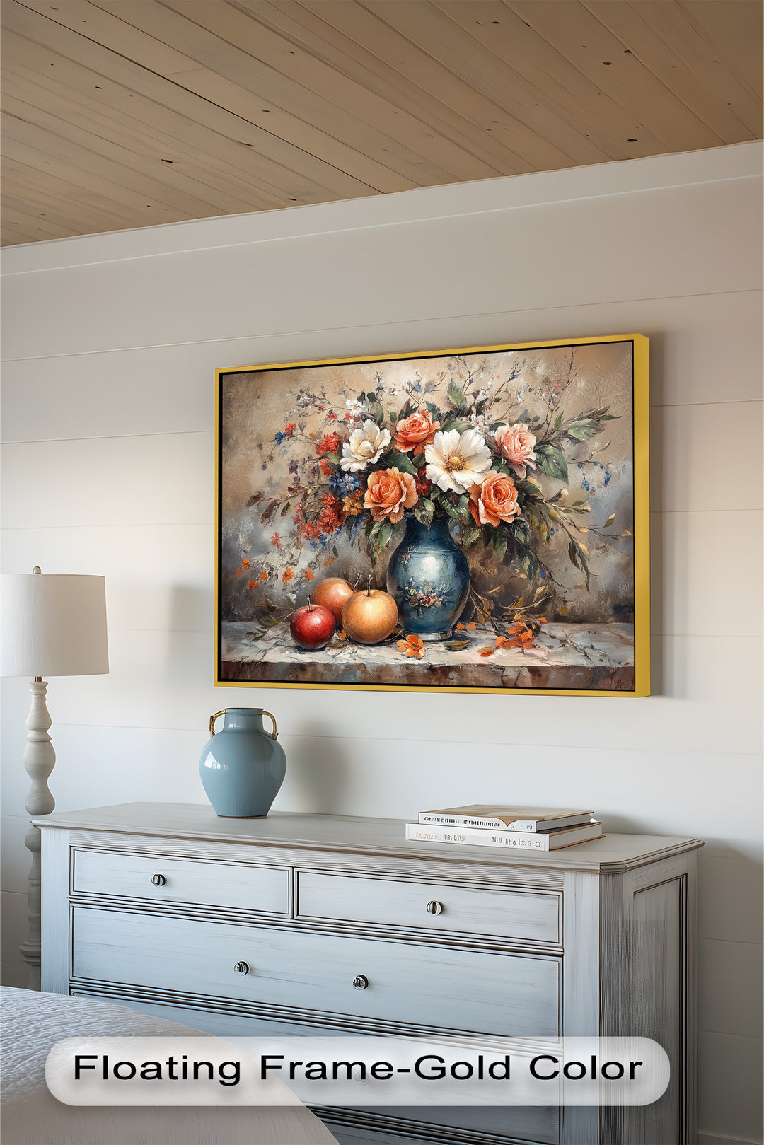 Vintage Floral Harmony – Still Life Oil Painting