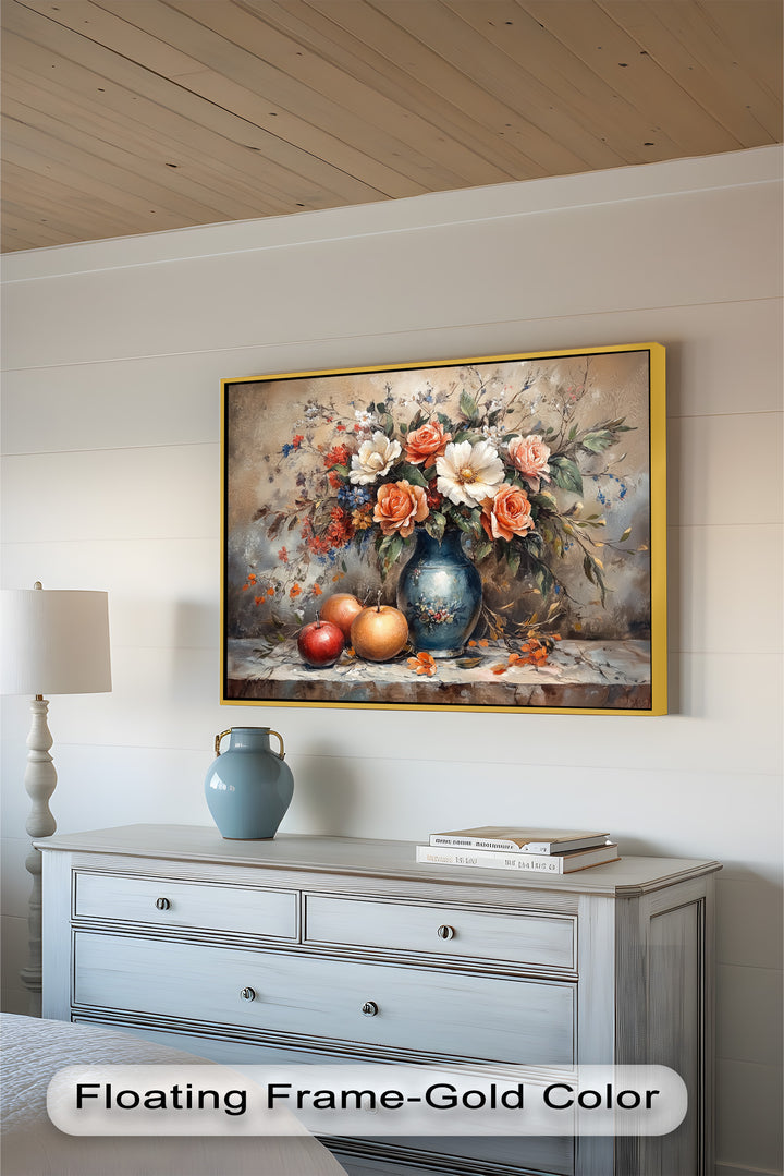 Vintage Floral Harmony – Still Life Oil Painting