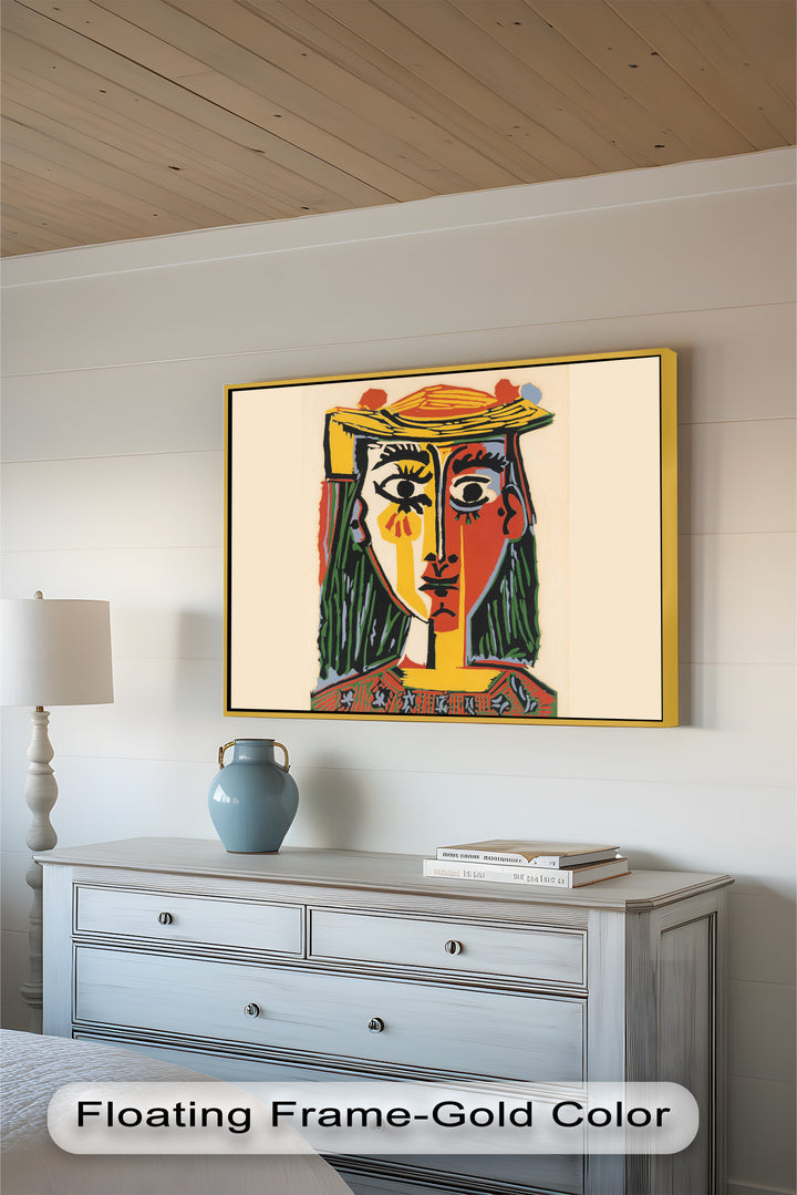 Picasso Woman with Hat – Cubist Portrait Oil Painting
