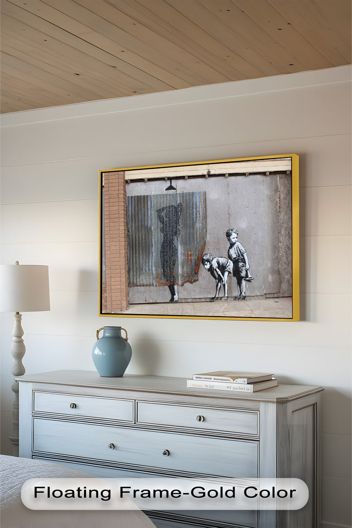 Boys Looking Girl – Banksy Oil Painting