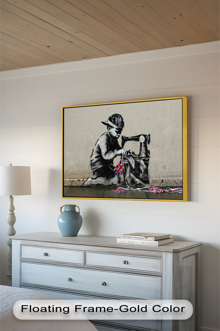 Stitched Allegiance – Banksy Oil Painting