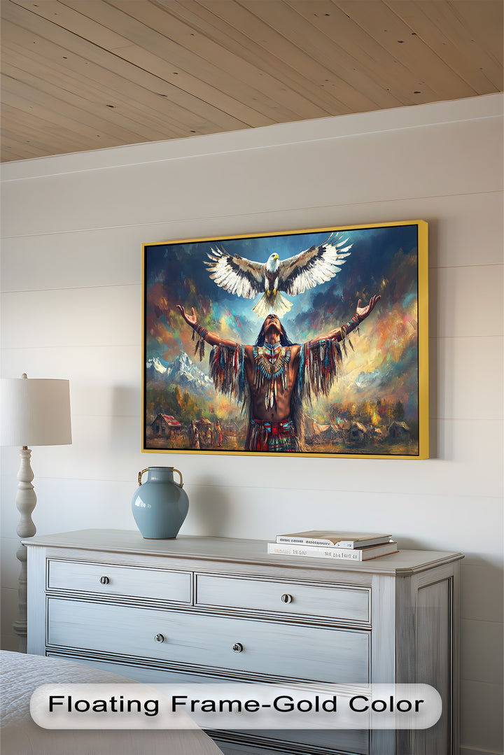 Call of the Sky – Native Ceremony Oil Painting