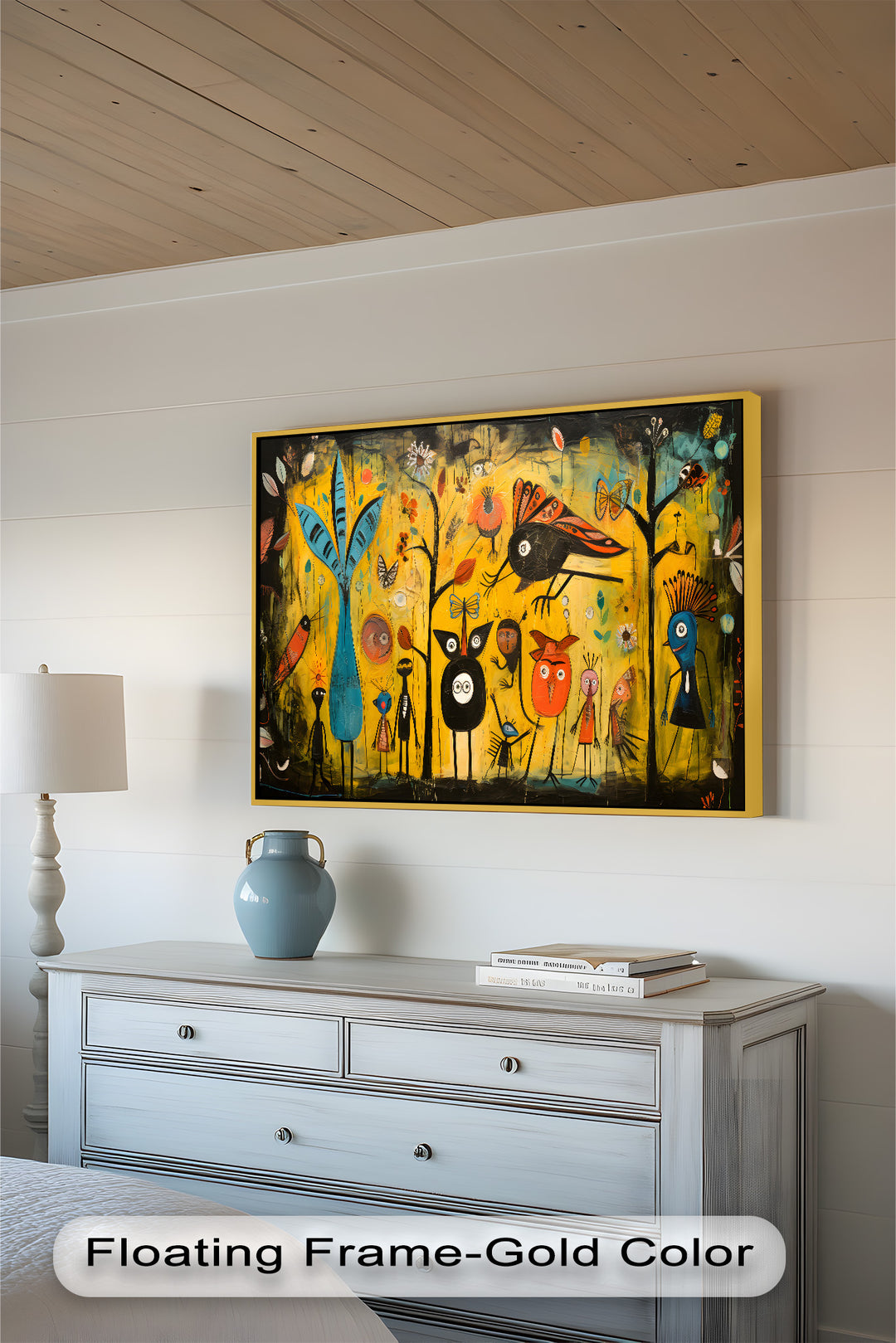 Whimsy in the Wild – Surreal Forest Creature Picasso Oil Painting