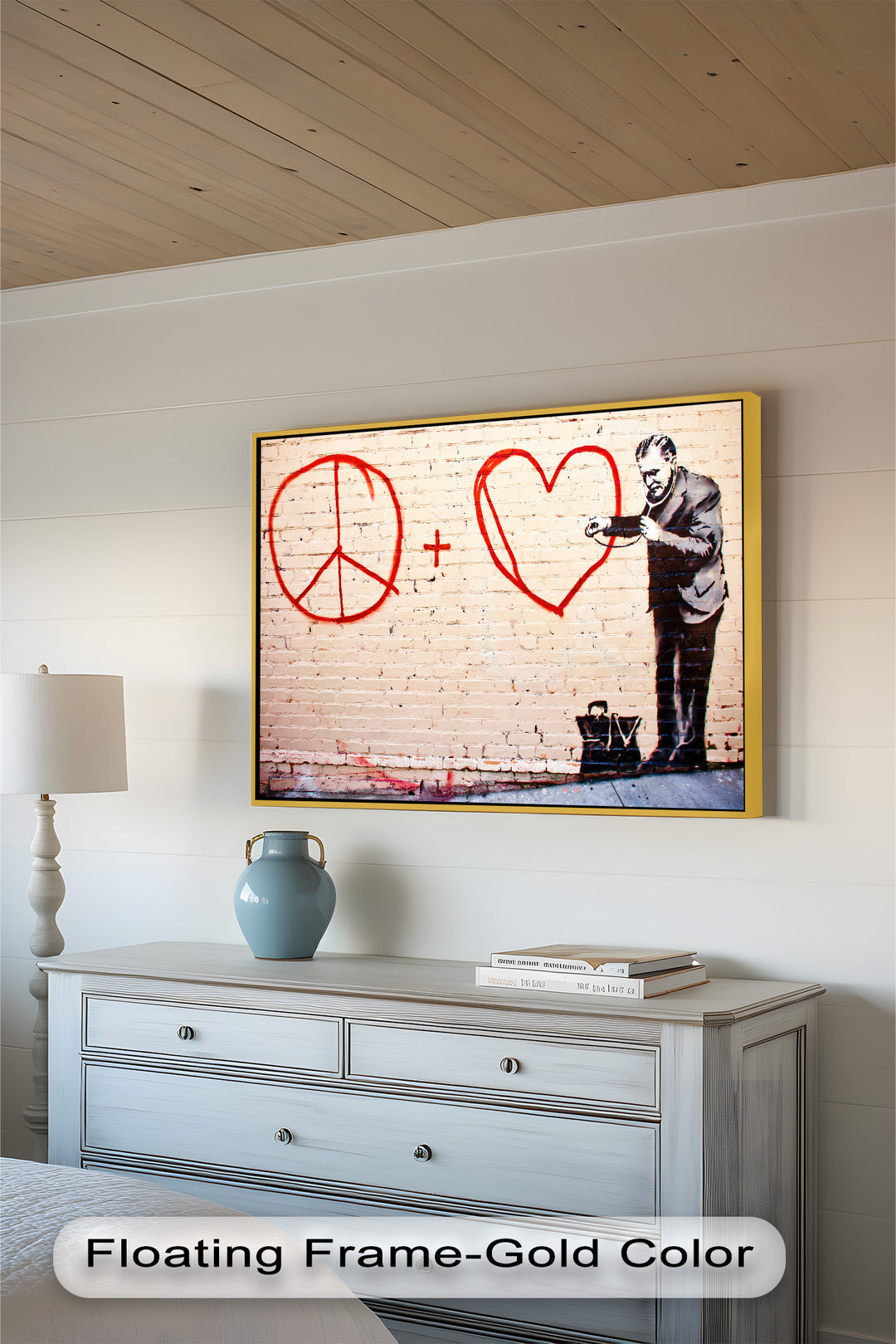Peace + Love Equation – Banksy Oil Painting