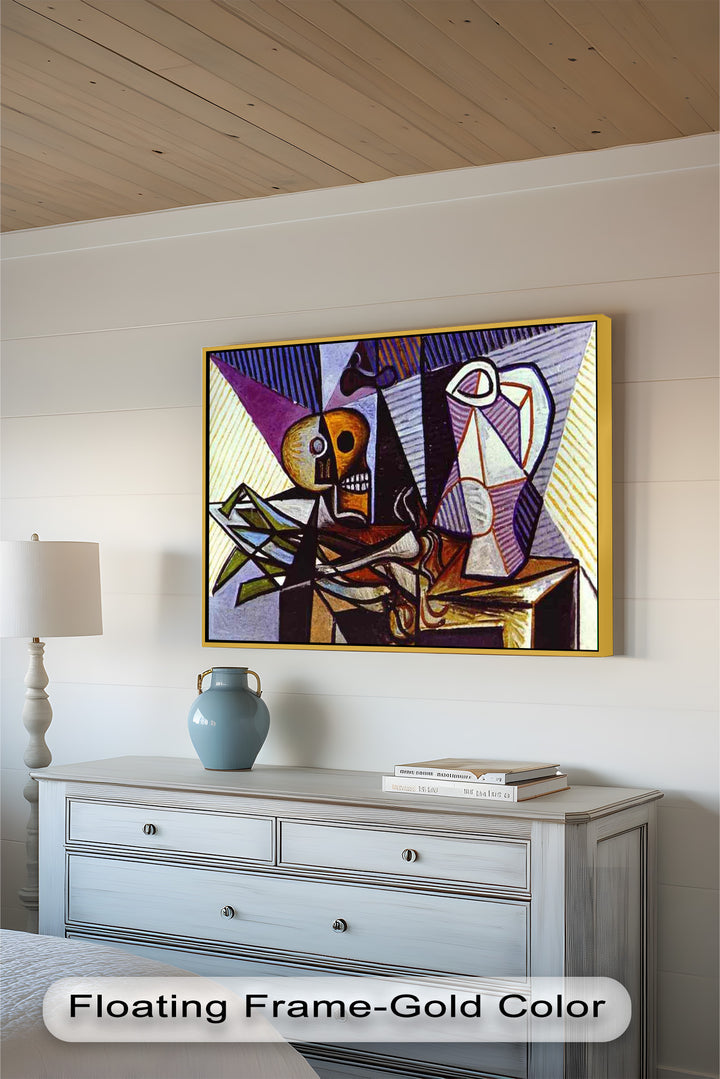 Still Life with Skull by Picasso – Symbolic Cubist Oil Painting