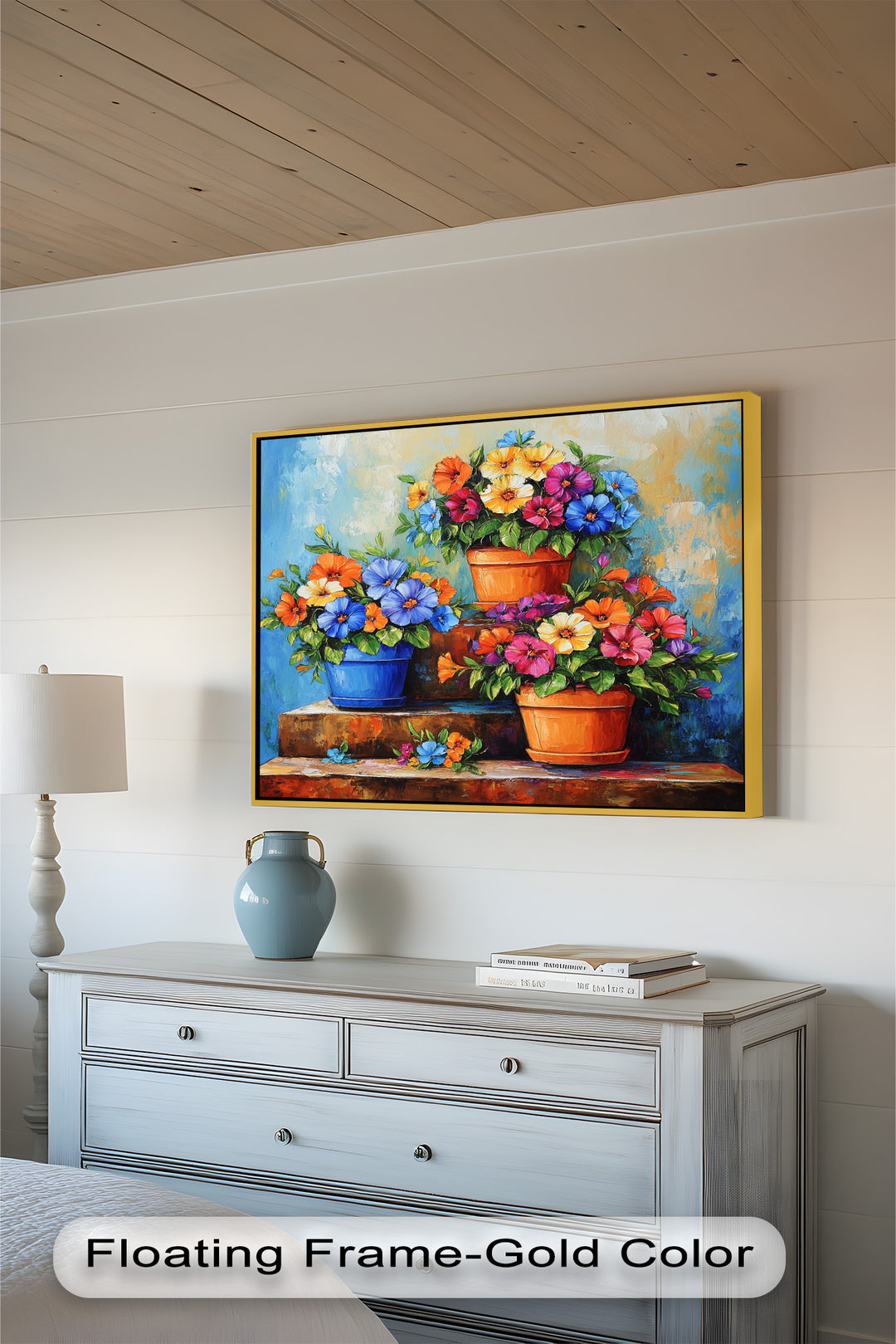 Flower Pots Wall Decor – Botanical Oil Paintings