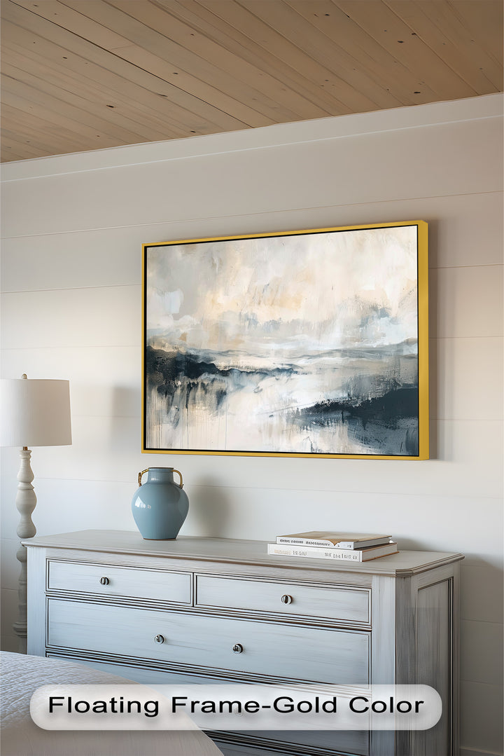 Abstract Landscape Reflection – Modern Serenity Oil Painting