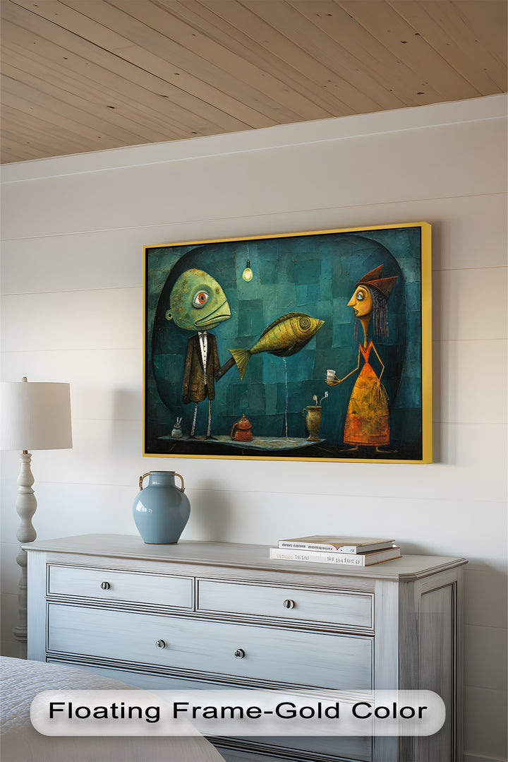 The Offering – Surreal Tea Exchange Picasso Oil Painting