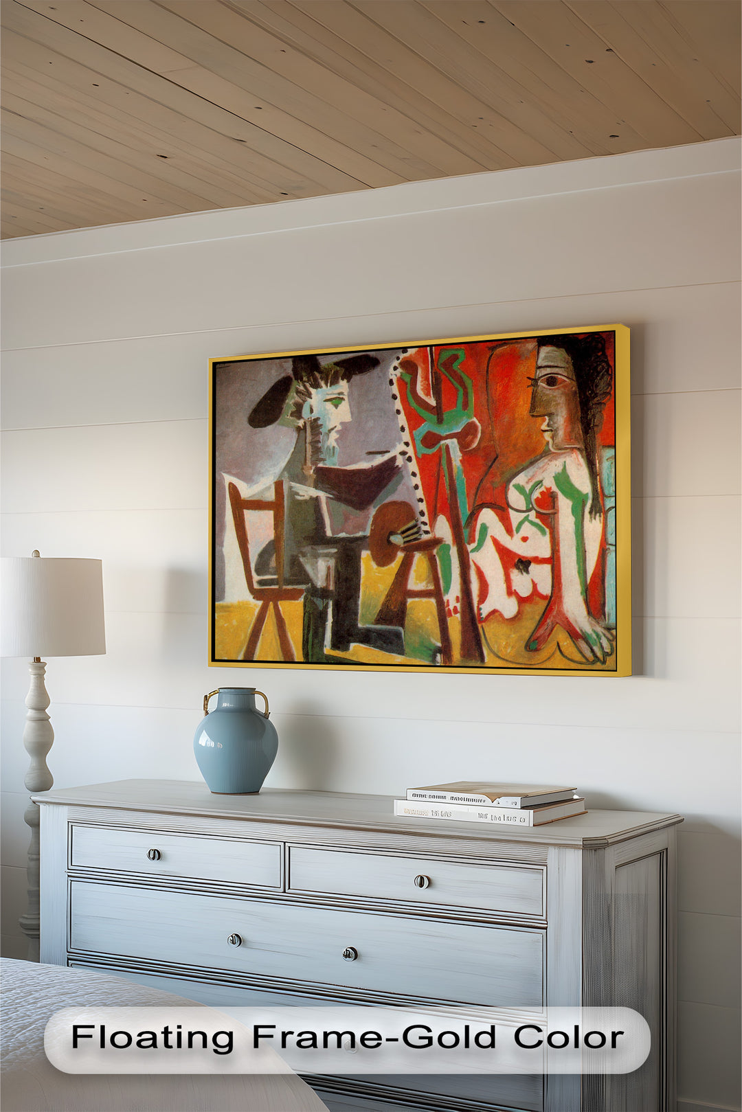 Der Maler und die Muse – Atelierszene Picasso Ölgemälde