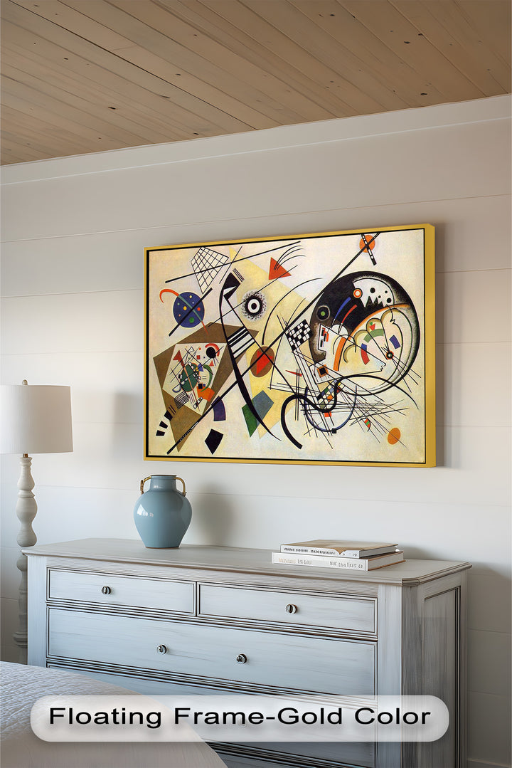 Kandinsky Komposition VIII – Abstraktes geometrisches Ölgemälde