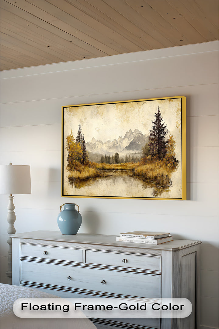 A beautiful tribute to fall’s quiet elegance, this painting blends nature’s grandeur with antique character for a truly calming effect.