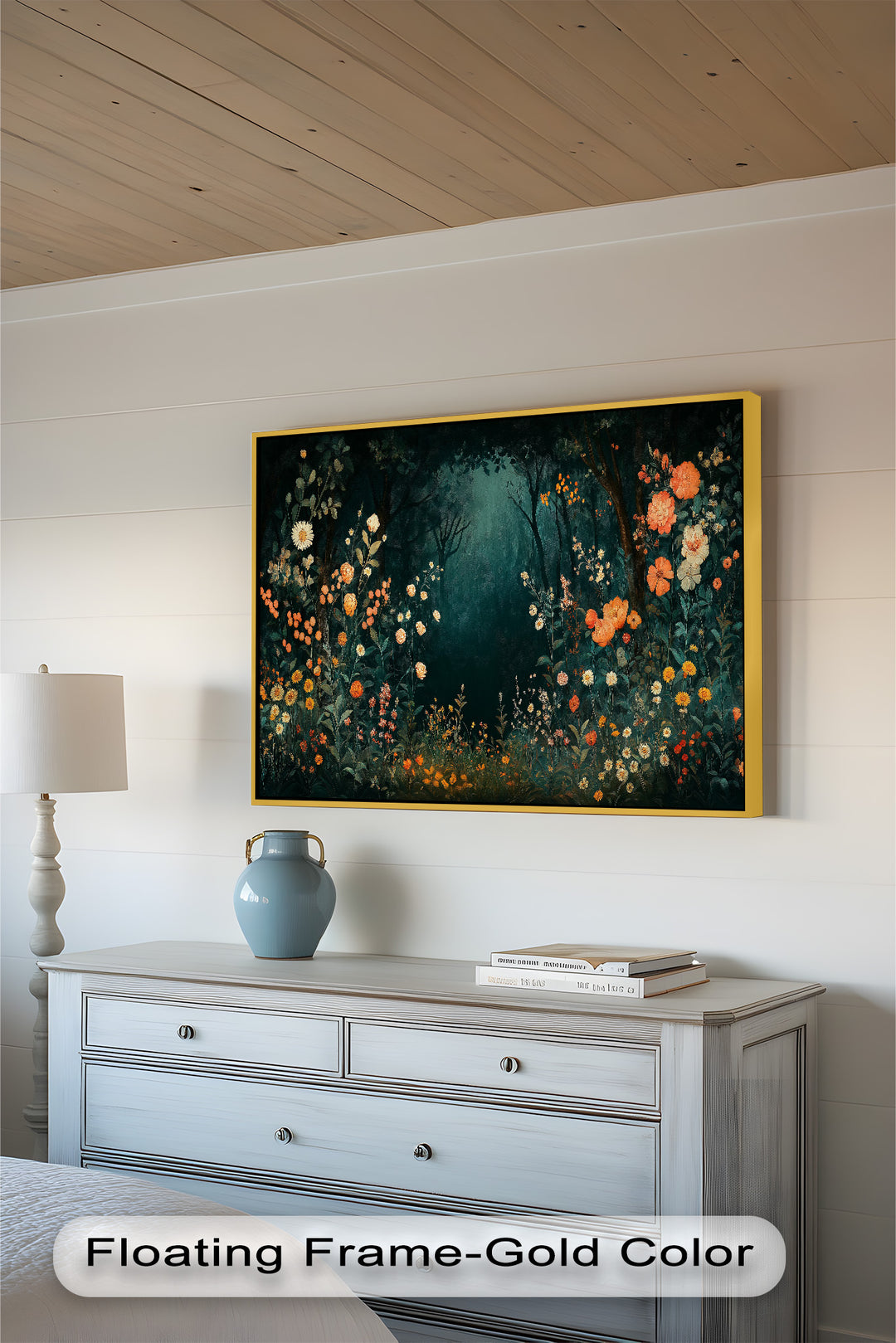 Verzauberte Wiesenblüte - Boho Ölgemälde
