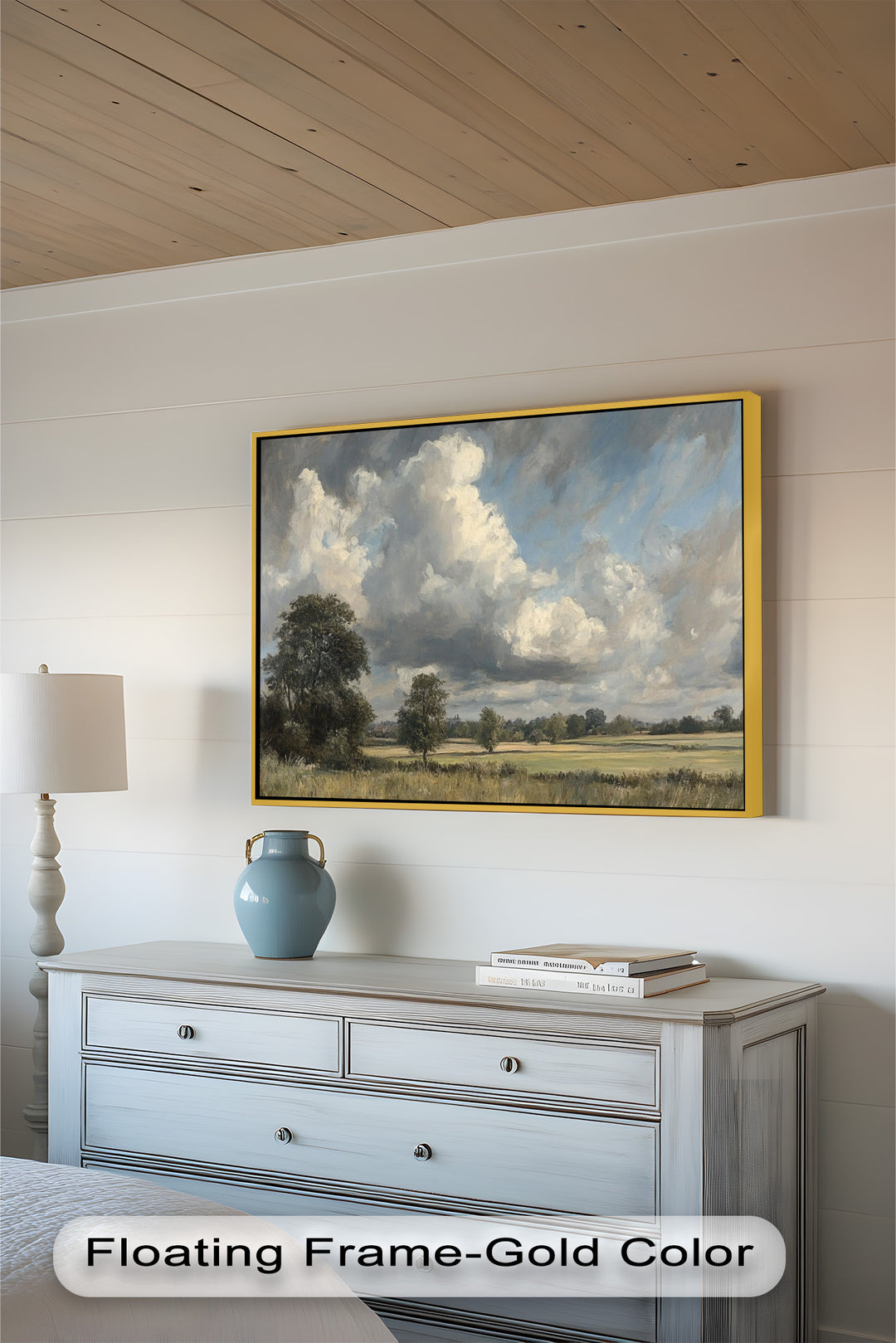 Stürmische ländliche Landschaft – Dramatischer Himmel Ölgemälde