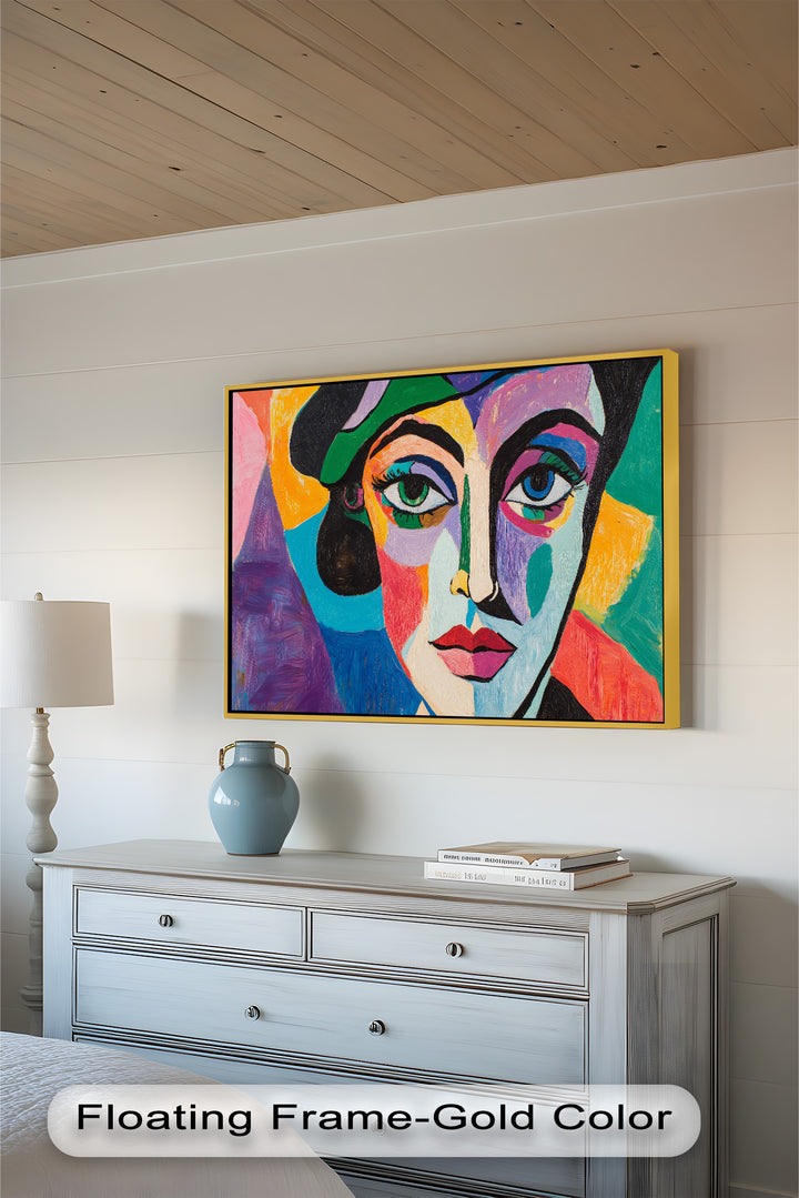 Frauenporträt Ölgemälde – Fauvistische expressionistische Kunst