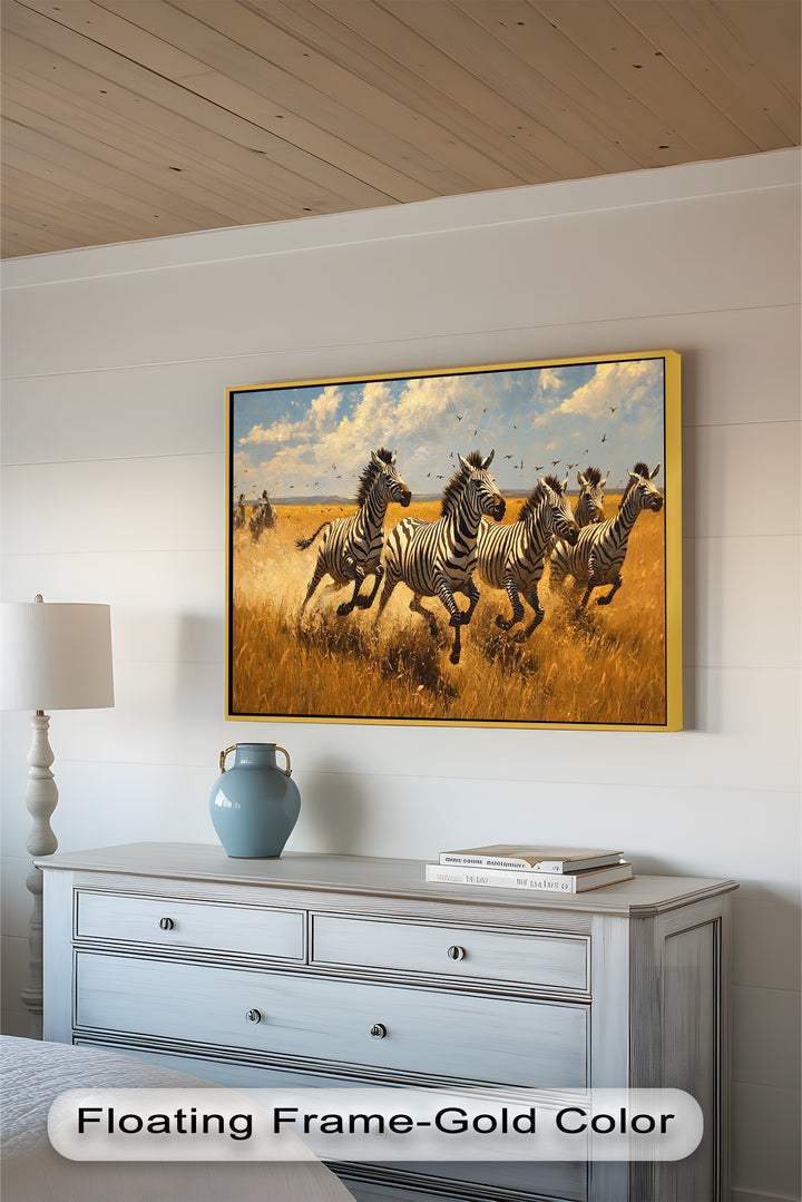 Running Wild – Zebra Oil Painting