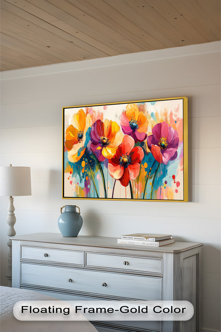 Colored Flowers – Vibrant Floral Oil Painting