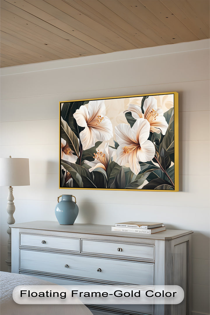 White Hibiscus – Botanical Oil Painting