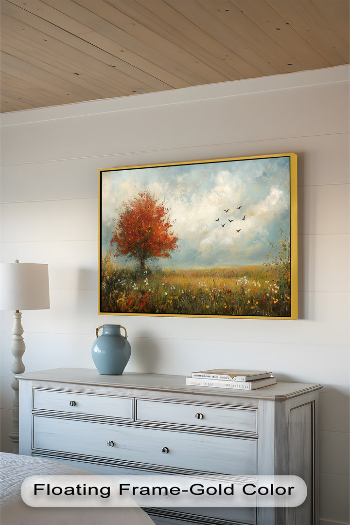 Autumn Serenity – Tree Landscape Oil Painting