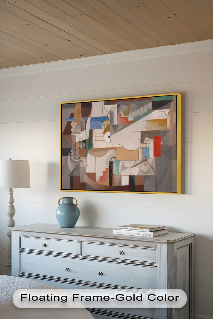 Geometric Forms and Layered Structure – Cubist Oil Painting