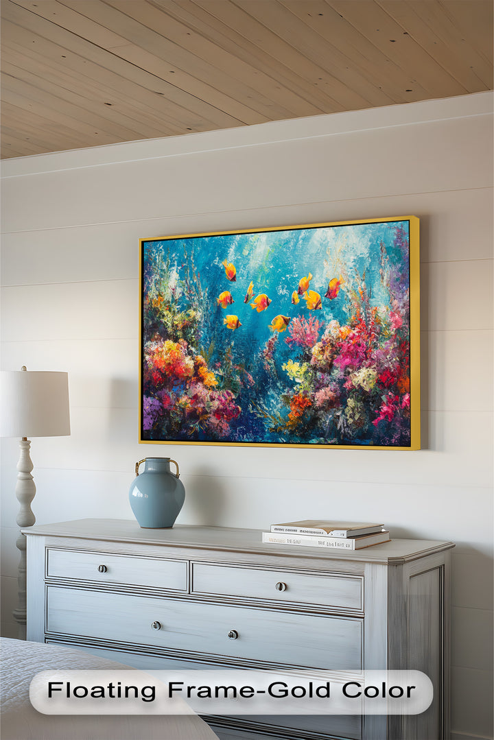 Coral Reef with Tropical Fish – Animal Oil Painting