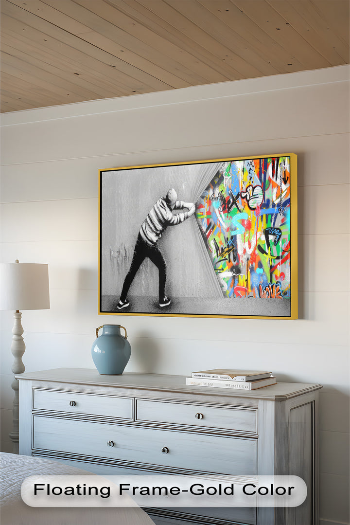 Unveiling the Chaos – Banksy Oil Painting