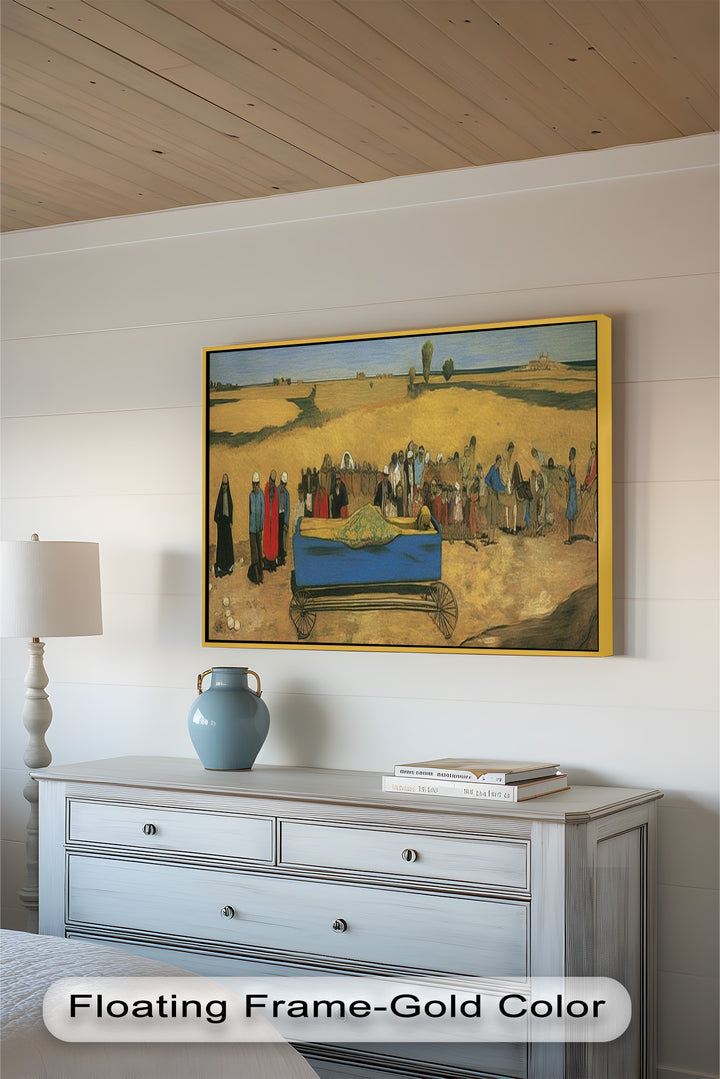 The Funeral Procession – Symbolic Historic Oil Painting