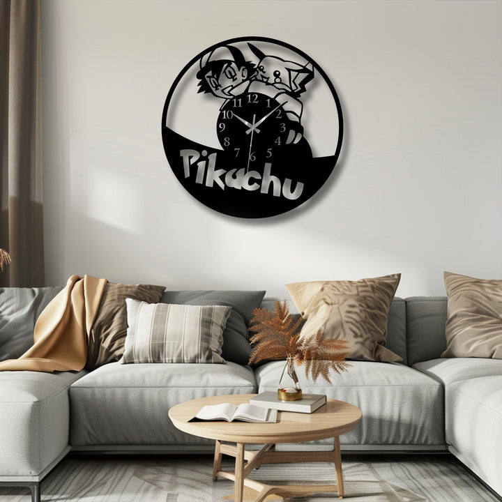Subtle light and shadow dance on the wall, accentuating the unique silhouette of this decorative metal art, a Cartoon Character Metal Wall Clock.
