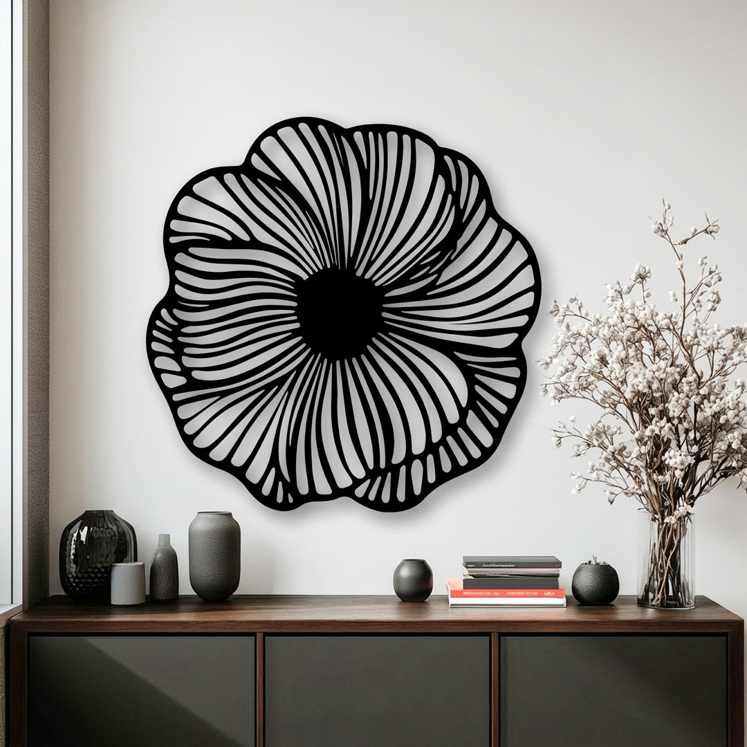Abstract Floral Metal Wall Art – Modern Organic Wall Decor