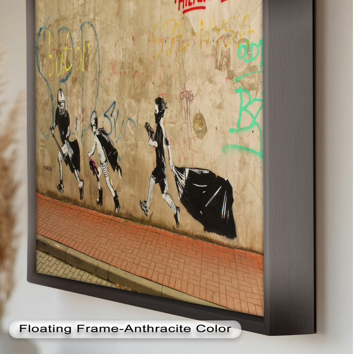 Street Rebellion Run – Urban Youth Banksy Oil Painting
