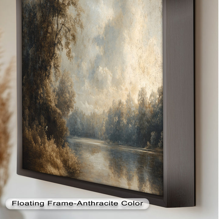 Forest Lake Wall Art – Nature Oil Painting