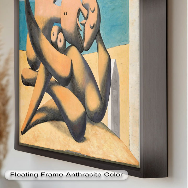 Lovers by the Sea – Abstract Embrace Picasso Oil Painting