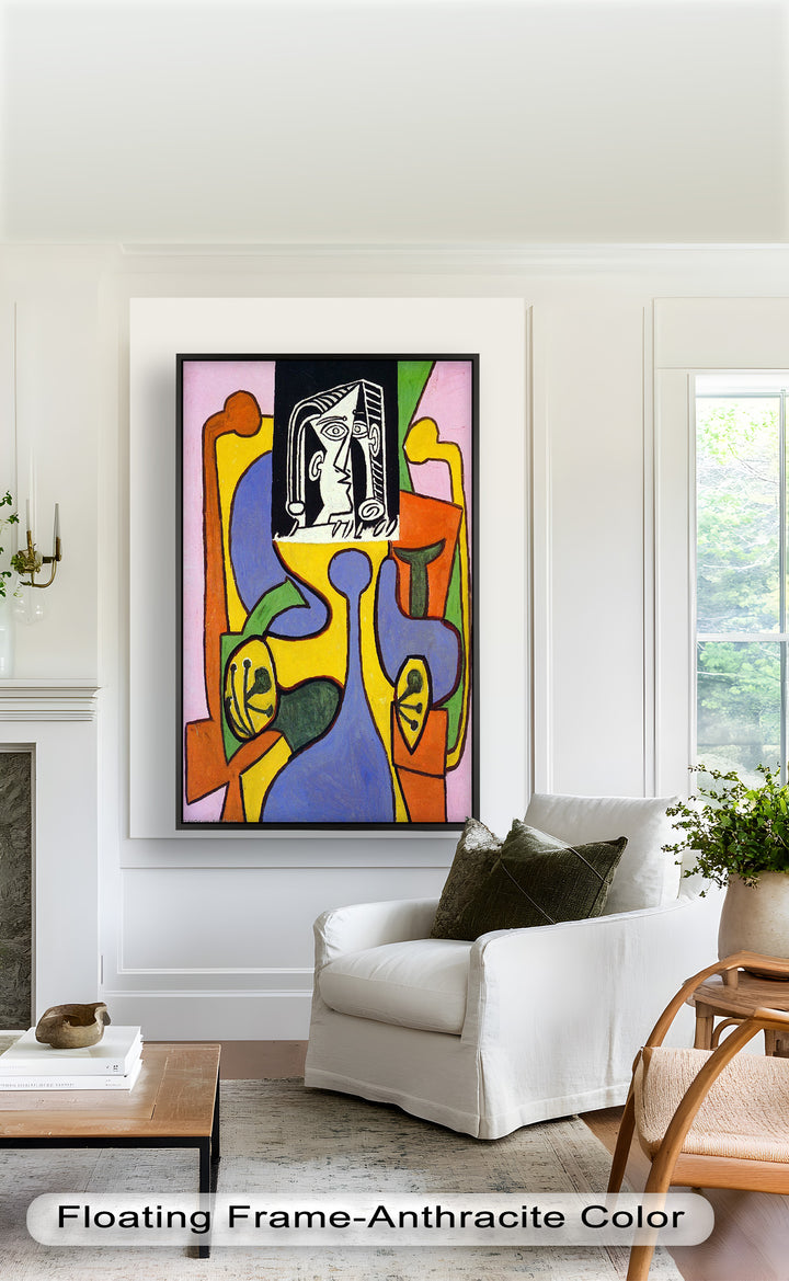 The Mask of Form – Bold Geometric Expression Picasso Oil Painting