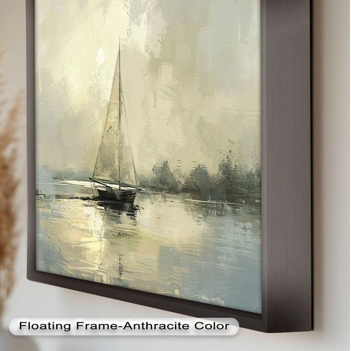 Vintage Sailboat Sailing Ocean – Timeless Nautical Oil Painting