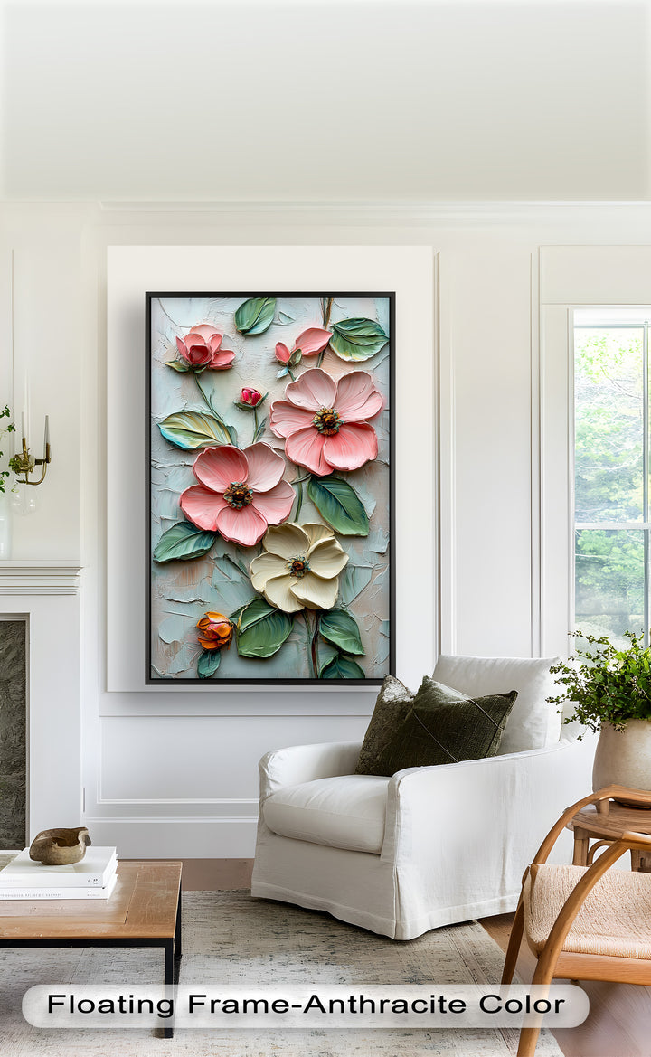 Petal Whispers – Floral Elegance Flower Oil Painting