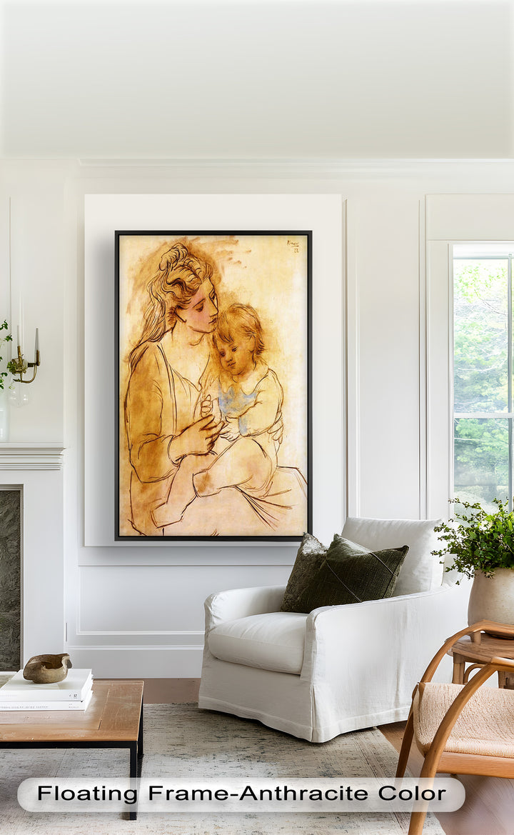 Tender Affection – Mother and Child Picasso Oil Painting
