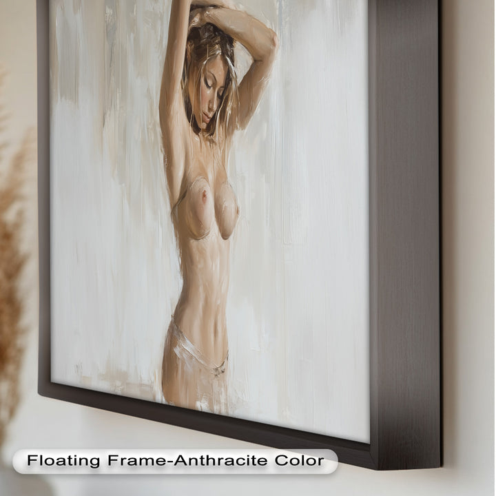 Still Grace – Serene Nude in Soft Neutral Oil Painting