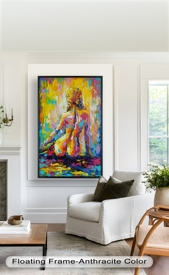 Radiant Reverie – Colorful Nude Impressionist Oil Painting