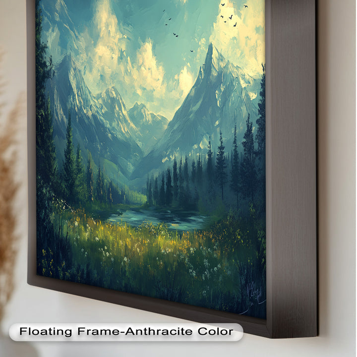 Mystic Mountain Solitude – Enchanting Landscape Oil Painting