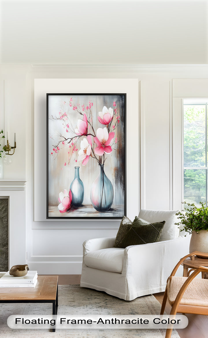 Soft Pink Magnolia - Flower Oil Painting