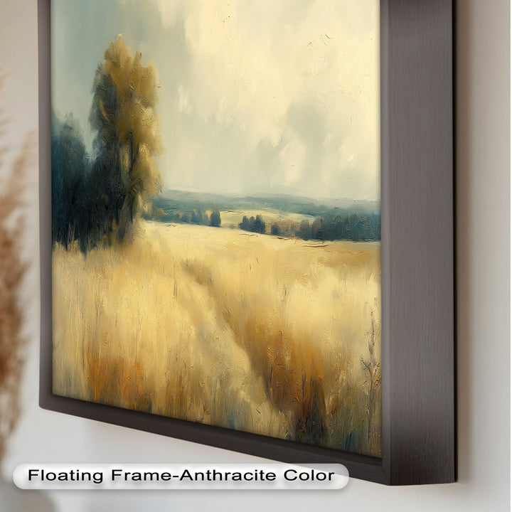 Golden Field Wandkunst – Landschaftsölgemälde
