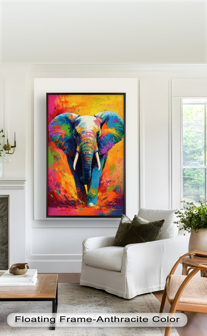 Color Explosion Elephant - Animal Oil Painting