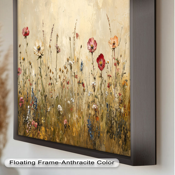 Vintage Wild Flowers – Rustic Floral Oil Painting