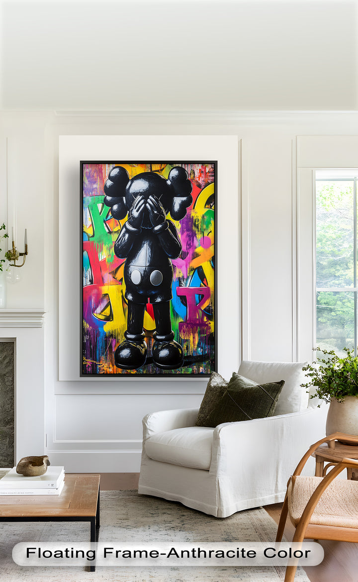 Behind the Hands – KAWS Oil Painting