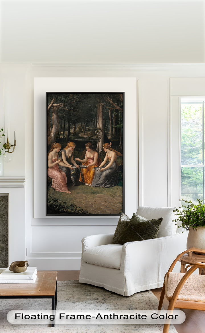 Forest Nymphs at the Spring – Mythical Gathering Oil Painting