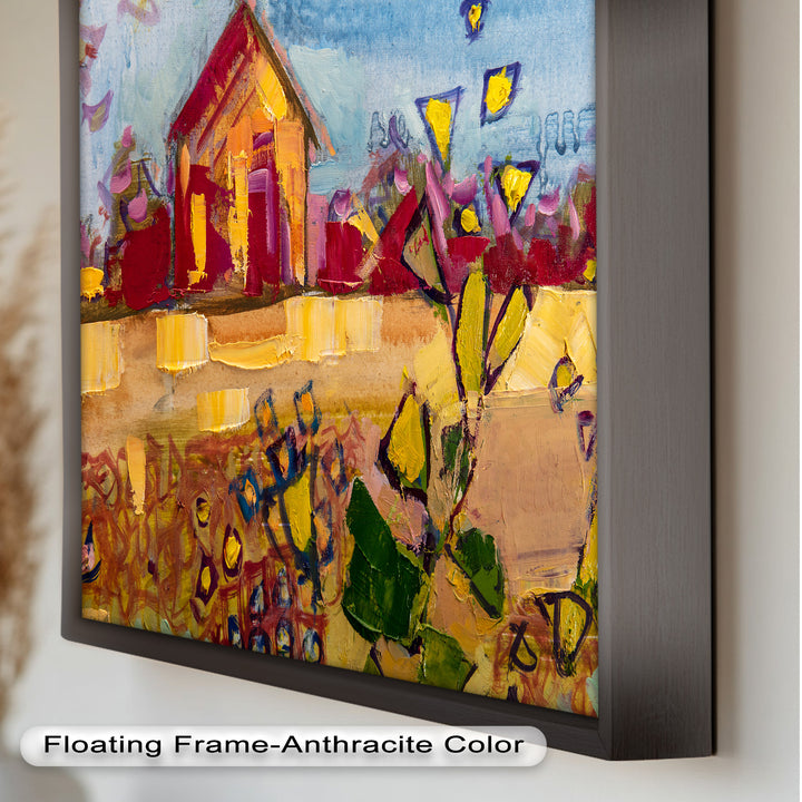 Sunlit Homestead – Expressive Impressionist Oil Painting