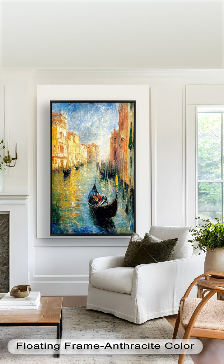Venice Gondola Scene - Impressionist Oil Painting