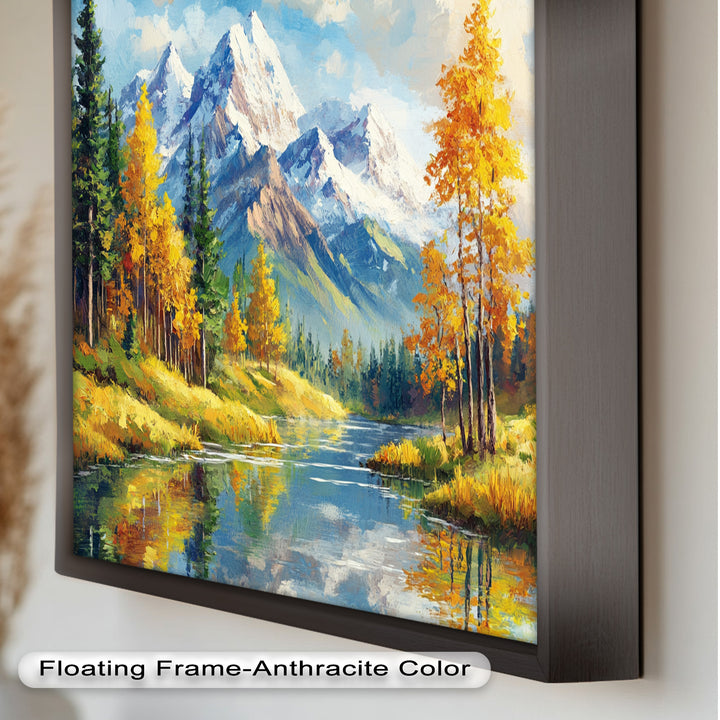 Golden Autumn Peaks – Mountain Landscape Oil Paintings